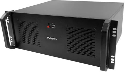 Kasë për server Lanberg, 4U ATX 350/10 SC01-3, 19", e zezë 