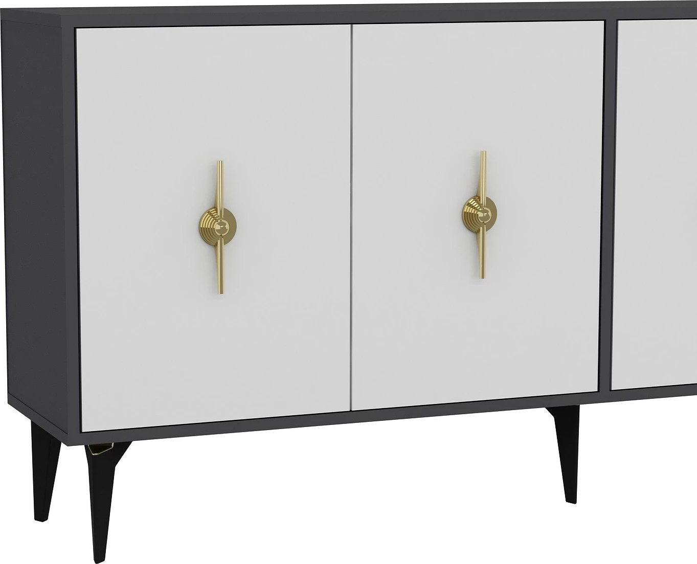 Konsol Skye Decor, ngjyrë antracit dhe e bardhë