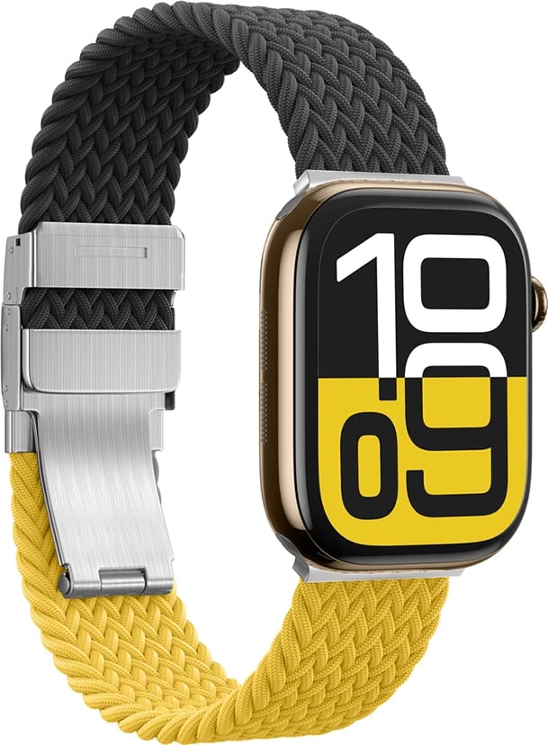 Set rripash AmazingThing Blend Band për Apple Watch 45/46/49mm, verdhë-e zezë/zezë