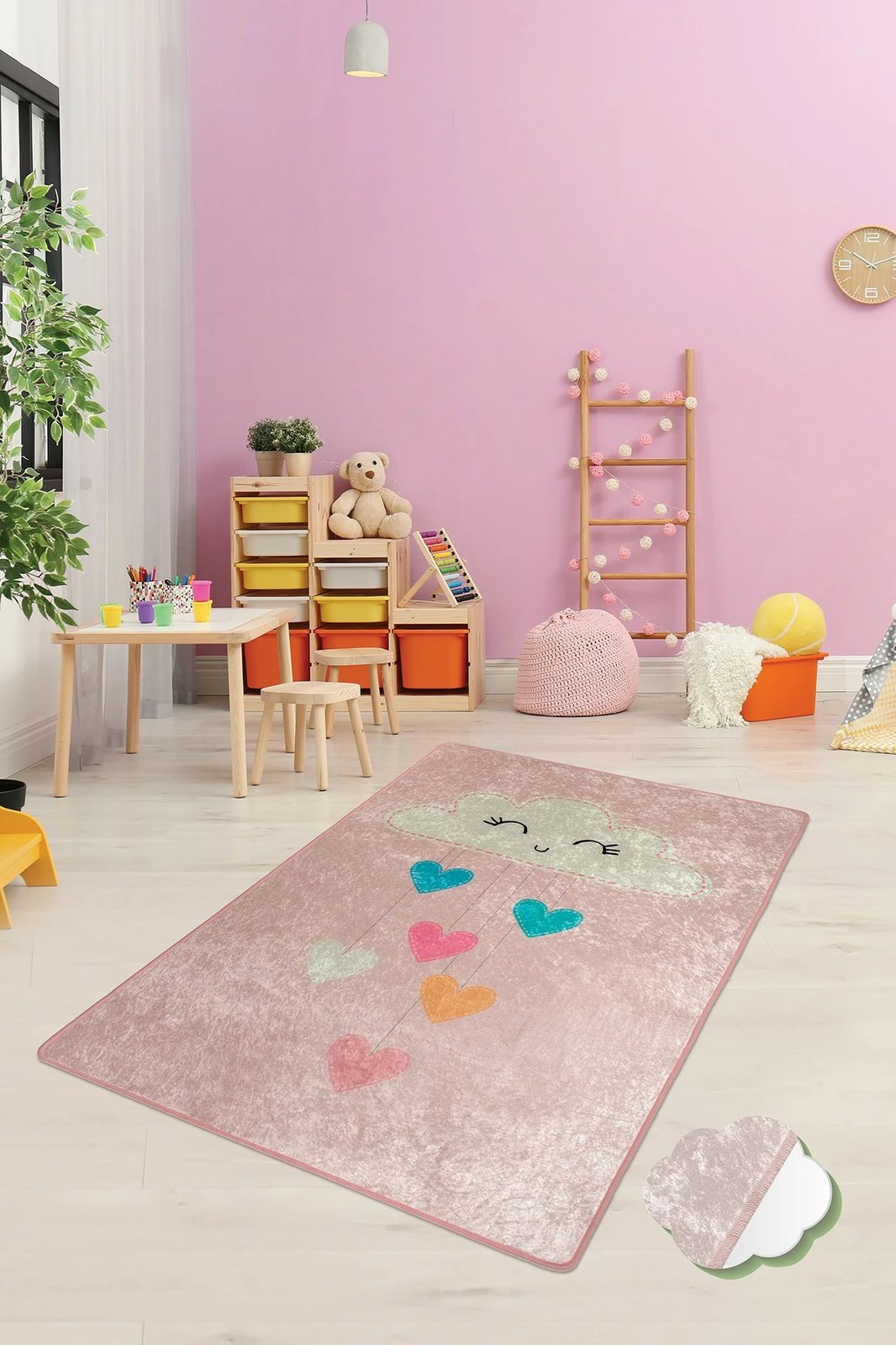 Qilim për fëmijë, Baby Cloud, rozë, 100x160cm