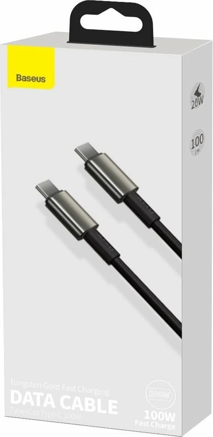 Kabllo USB-C në USB-C Baseus CATWJ-01, 1m, 100W, e zezë