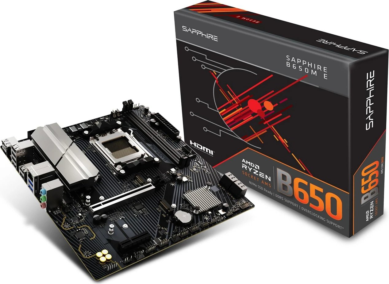 Pllakë amë Sapphire B650M-E, Socket AM5, micro ATX, e zezë