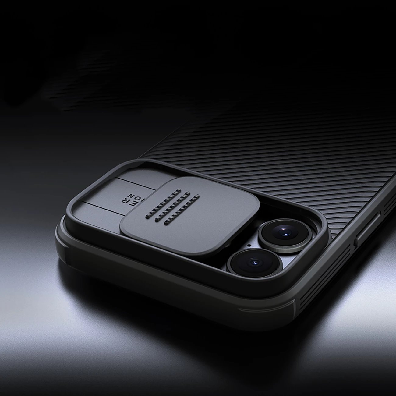 Mbështjellës Nillkin CamShield Pro Magnetic për iPhone 16, i zi Mbështjellës Nillkin CamShield Pro Magnetic për iPhone 16, i zi