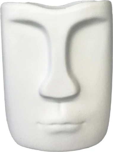 Vazo dekorative BARIK, ngjyrë e bardhë, polirezine, 10x9x13 cm