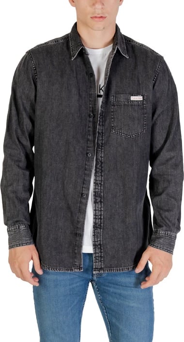 Këmishë Calvin Klein Jeans, meshkuj, e zezë