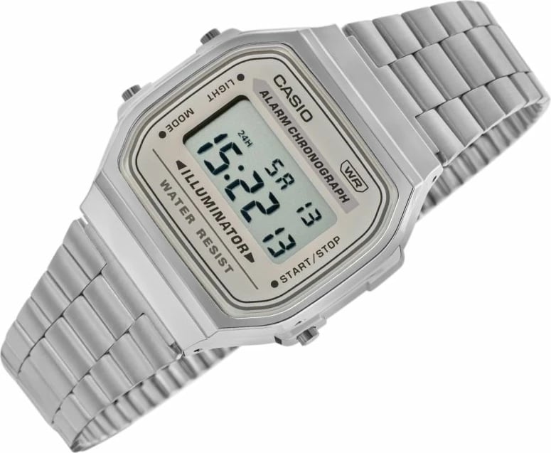 Orë dore për meshkuj CASIO, vintage, argjend