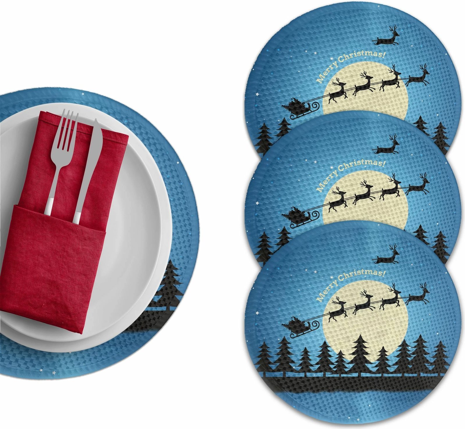 Set nënshimesh tavoline Hermia Concept, shumëngjyrëshe, 37cm (4 copë), 4072Supla