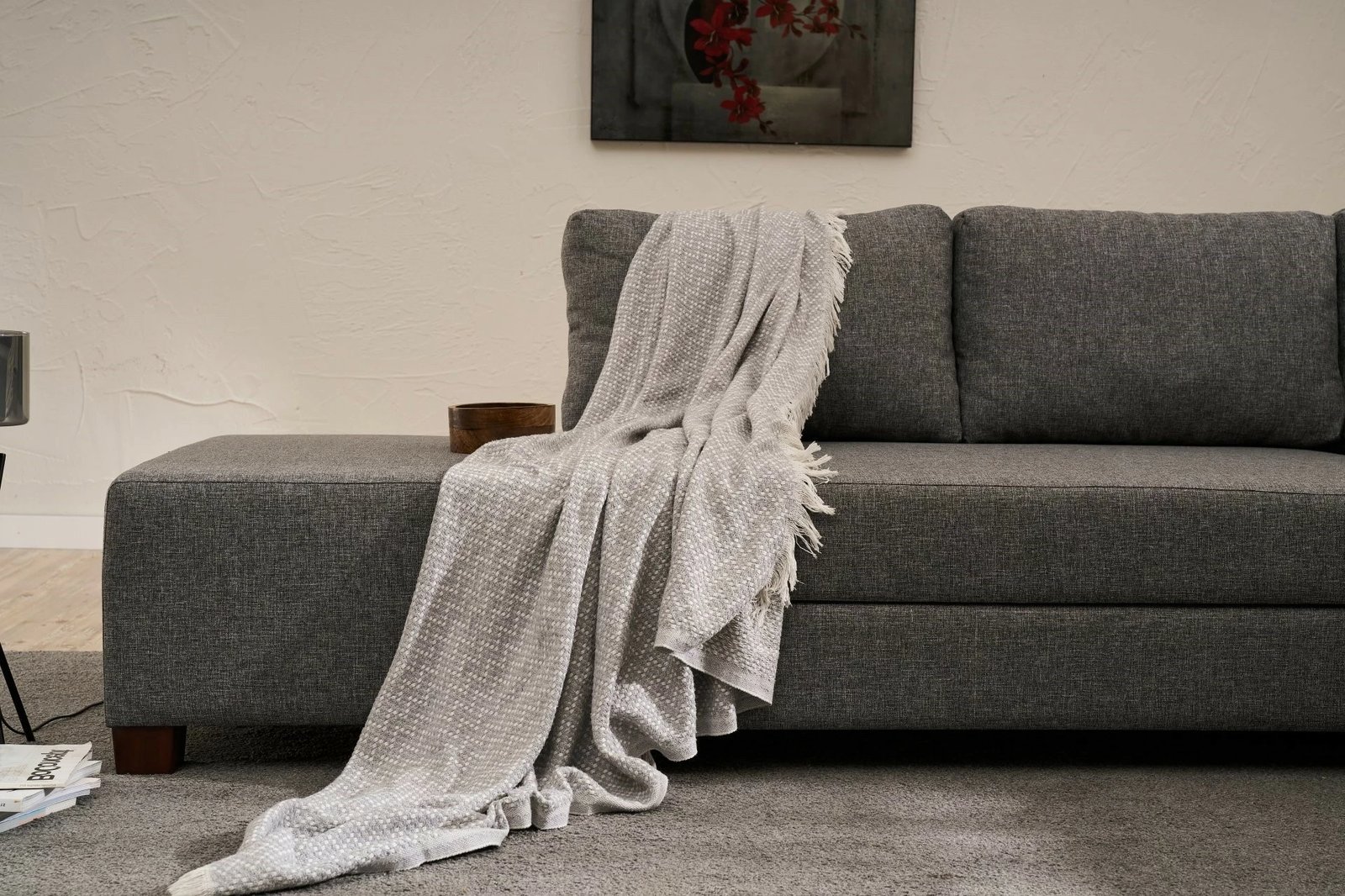 Kënd-sofë krevati Atelier del Sofa, kënd i djathtë, ngjyrë gri