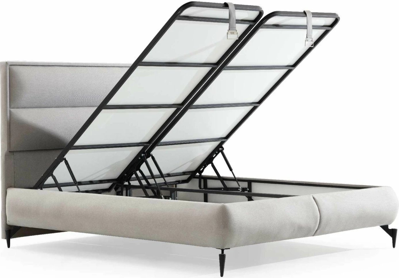 Baza dhe shtrati dopio me kënd, Skye Decor, 180x200, ngjyrë gri