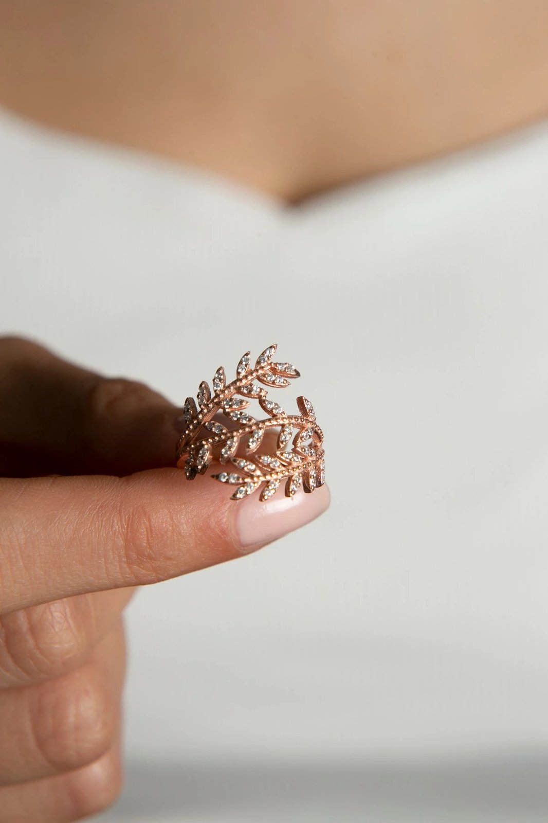 Unazë argjendi Elika, ngjyrë ari rozë, ELKAB92014R