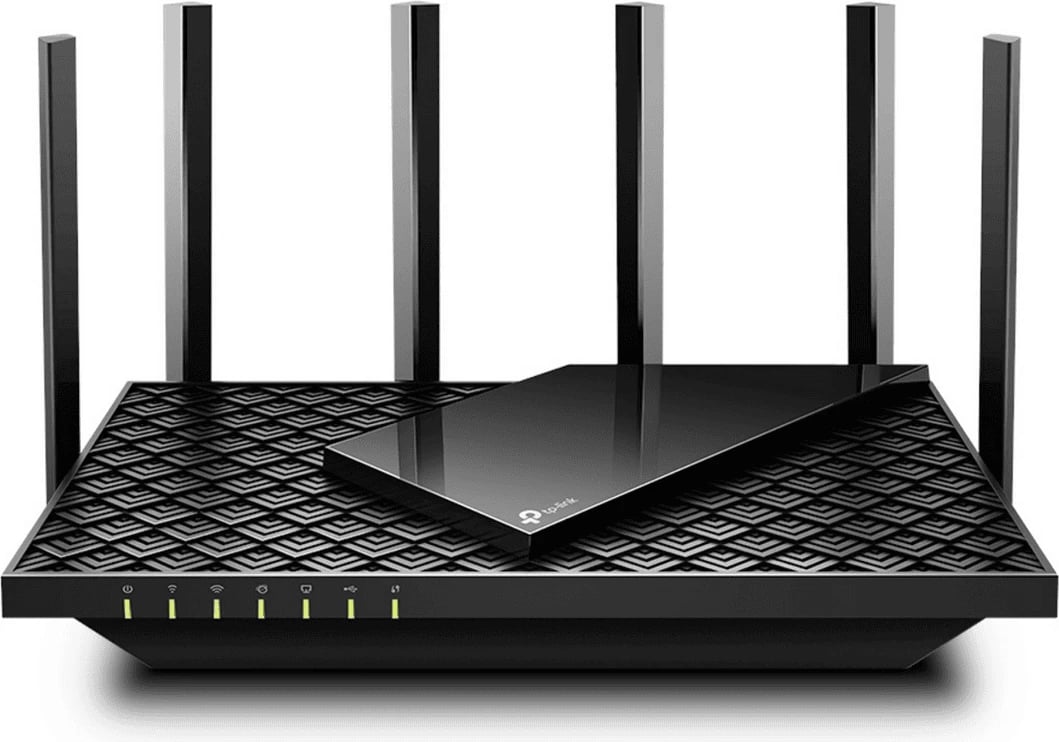 Router TP-Link Archer AX72 Wi‑Fi 6, e zezë