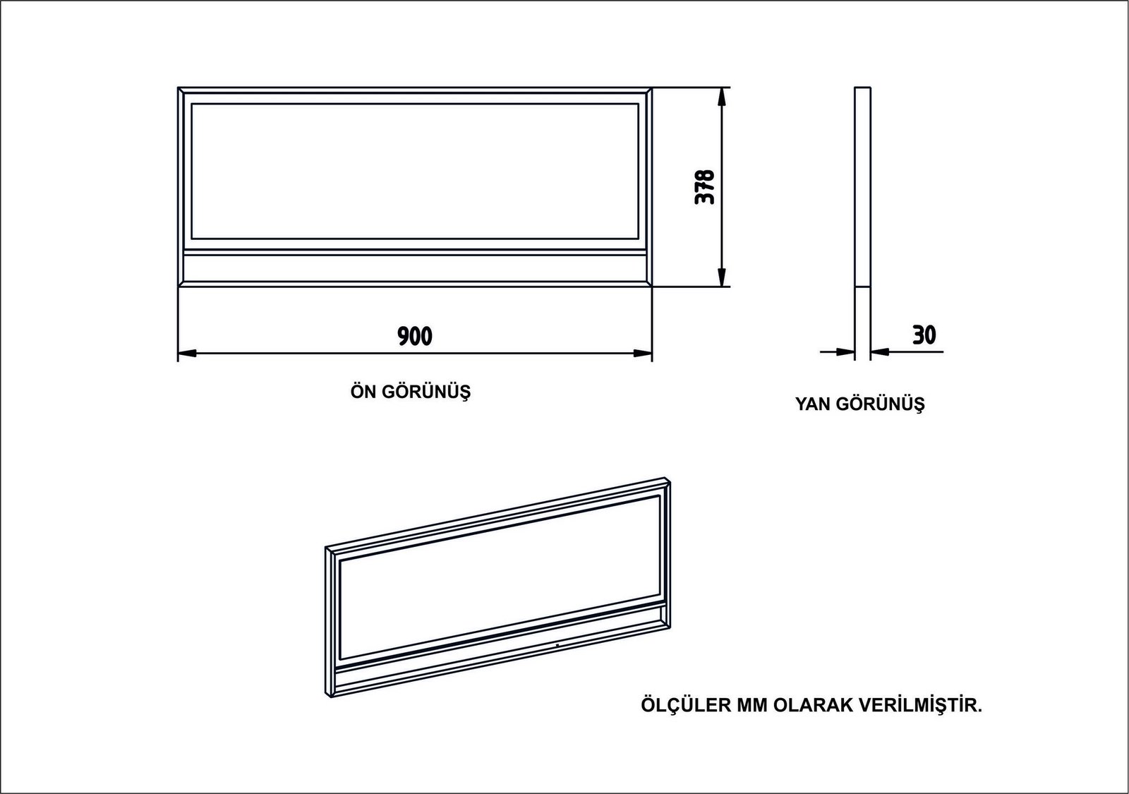 Komodë anësore Hanah Home, Polka me pasqyrë, e bardhë dhe e artë