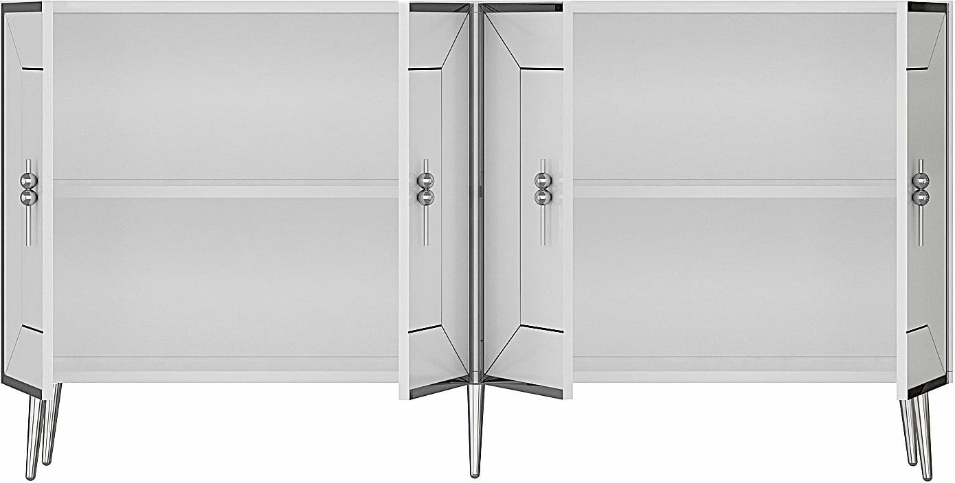 Konsol Skye Decor, Arno KB150, e bardhë, argjend