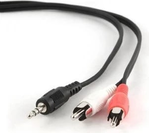 Kabllo Gembird, 3.5mm/2xRCA, M/M audio, 1.5m, e zezë