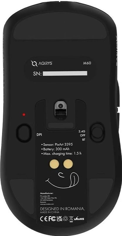 Maus gaming Aqirys M60, RGB, Bluetooth, USB, i zi Maus gaming Aqirys M60, RGB, Bluetooth, USB, i zi