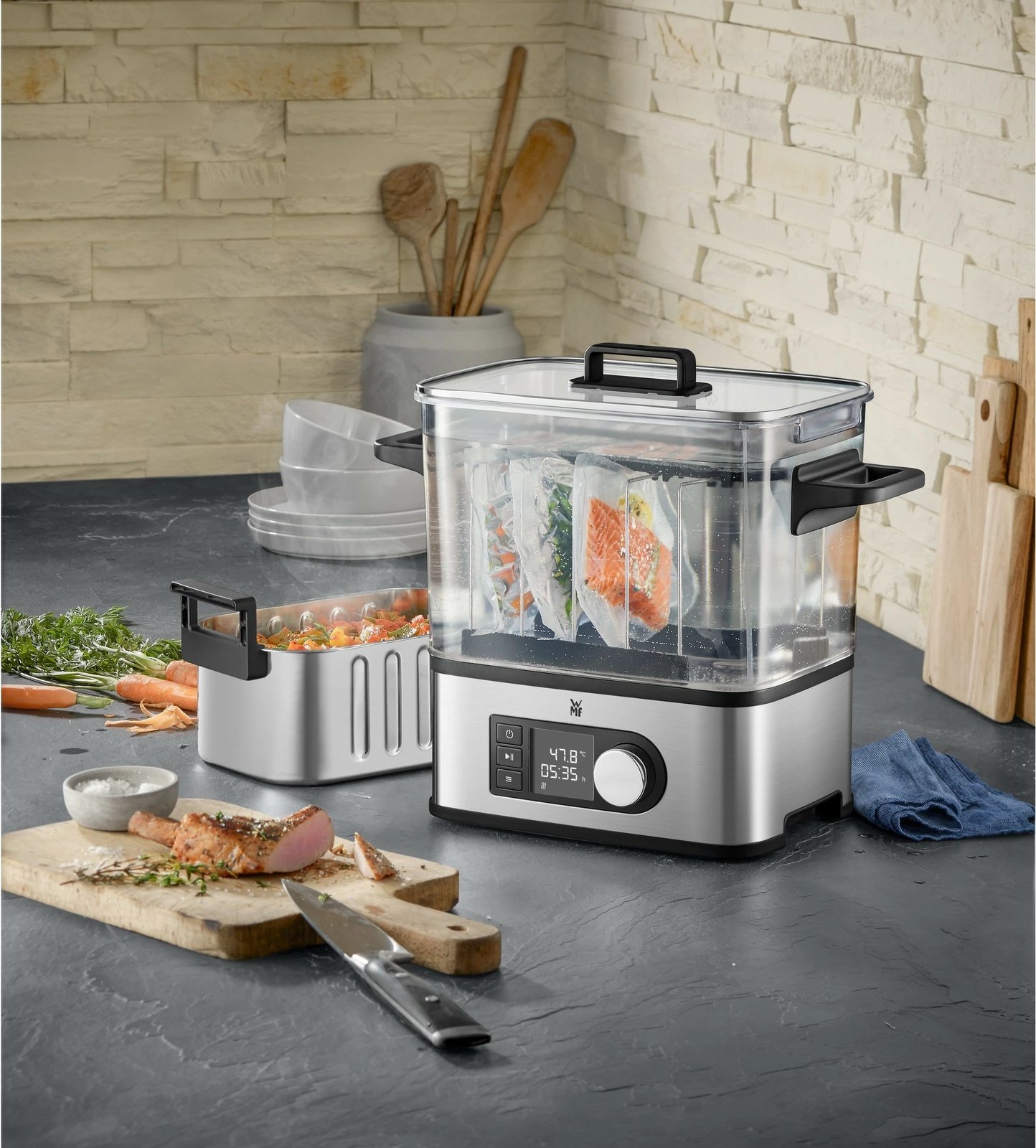 Sous vide WMF Lono 0415360011, 1500W, inox, LCD ekran