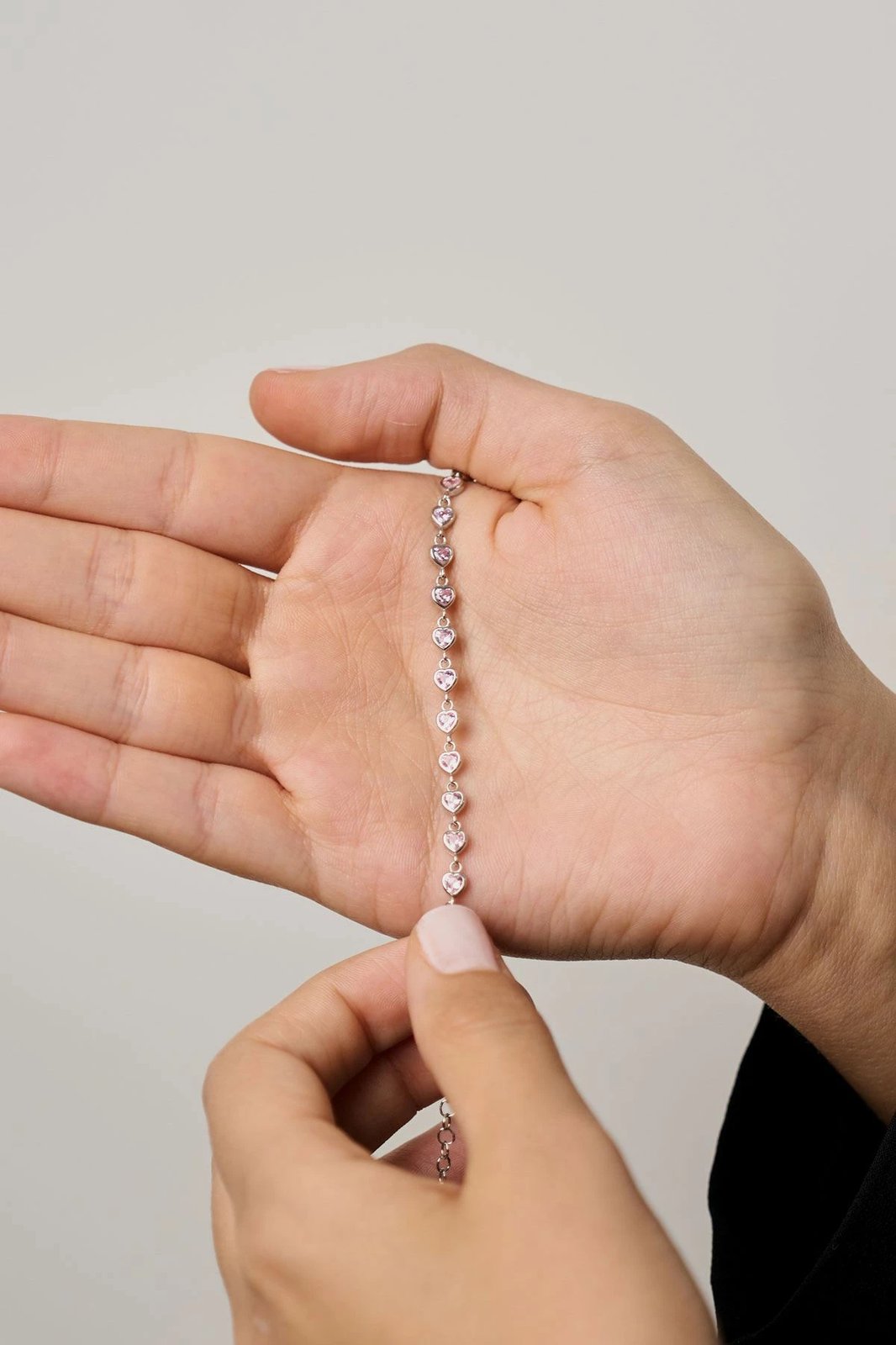 Byzylyk argjendi Elika Silver, ngjyrë rozë, ELKYS60422Pembe