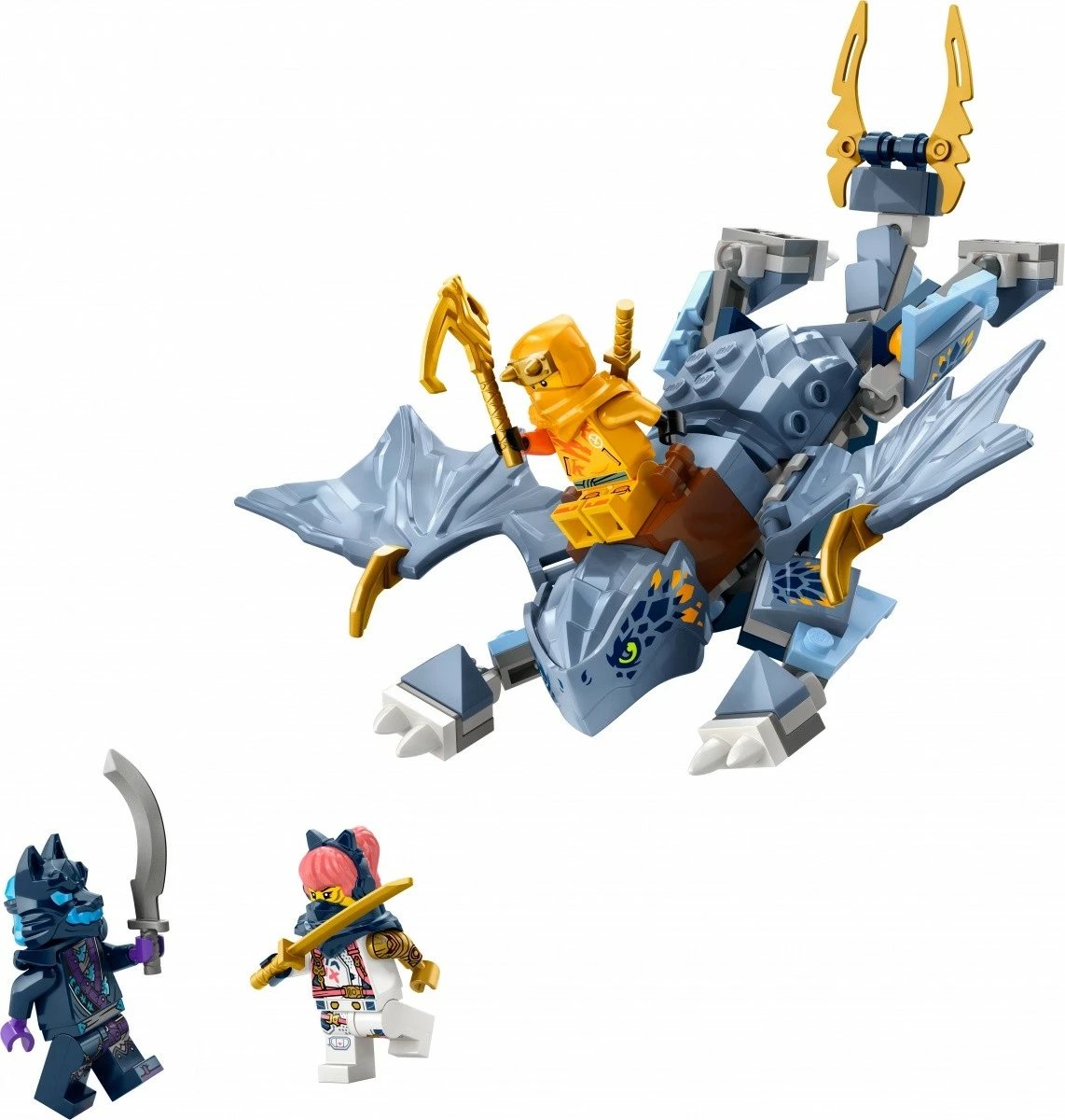 Set lodër LEGO Ninjago Riyu Dragonling 71810 me 3 minifigura, plastikë