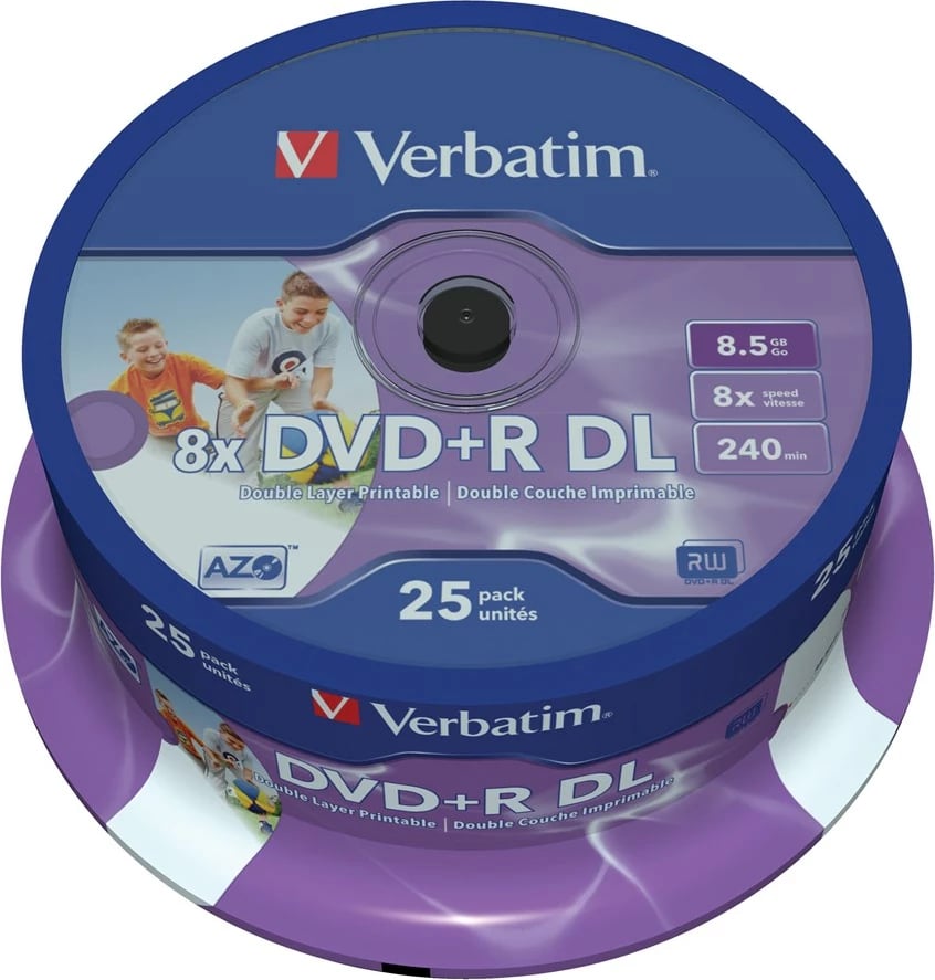 CD Verbatim 43667, DVD+R,  8.5GB, 25 copë   