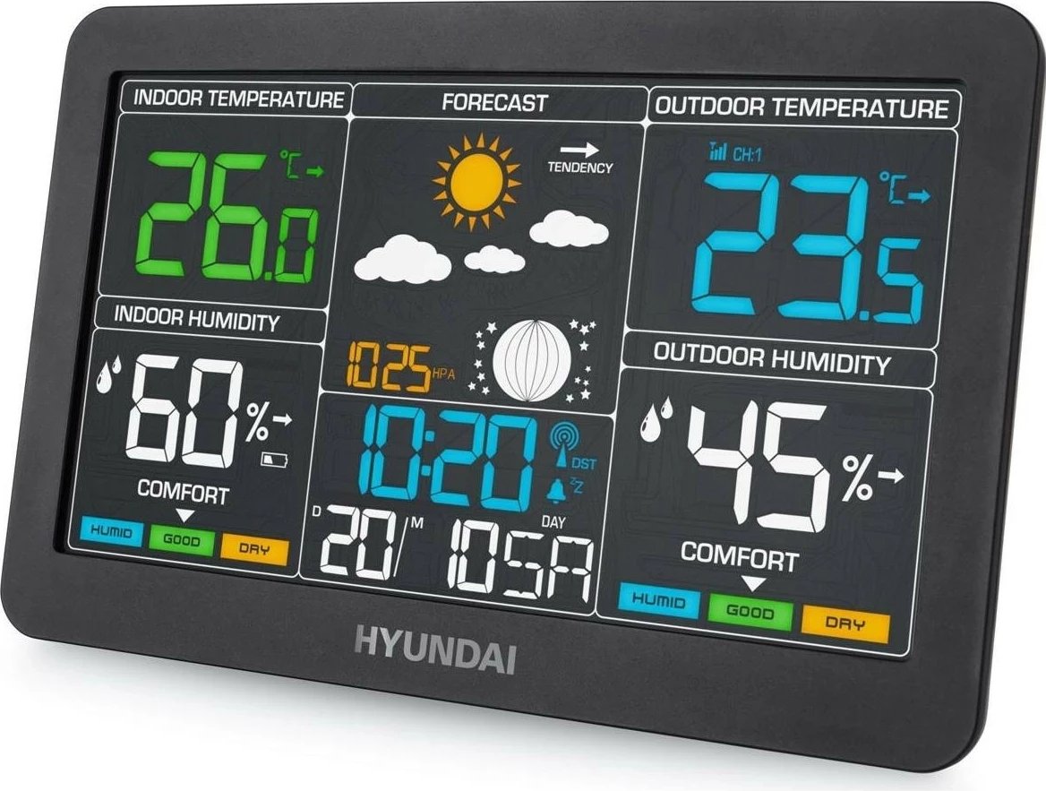 Stacion moti Hyundai HY-4480, ekran me ndriçim, sensor wireless, zi