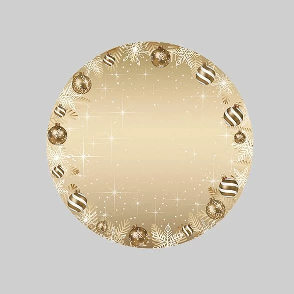 Qilim i rrumbullakët, temë Krishtlindjesh, shumëngjyrësh, 80x80cm, Conceptum Hypnose, Crp-Yrlk26-17