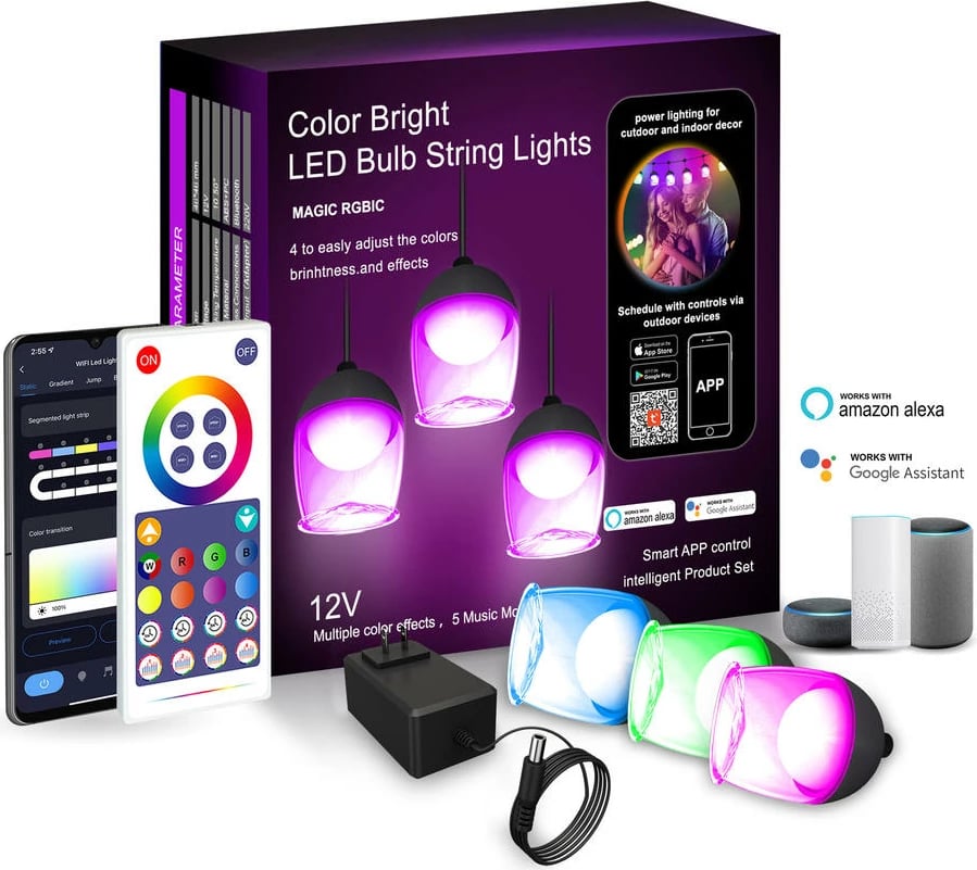 Drita LED Tech Time WIFI LED Winebowl Bulb String Lights- Smart Tuya APP
