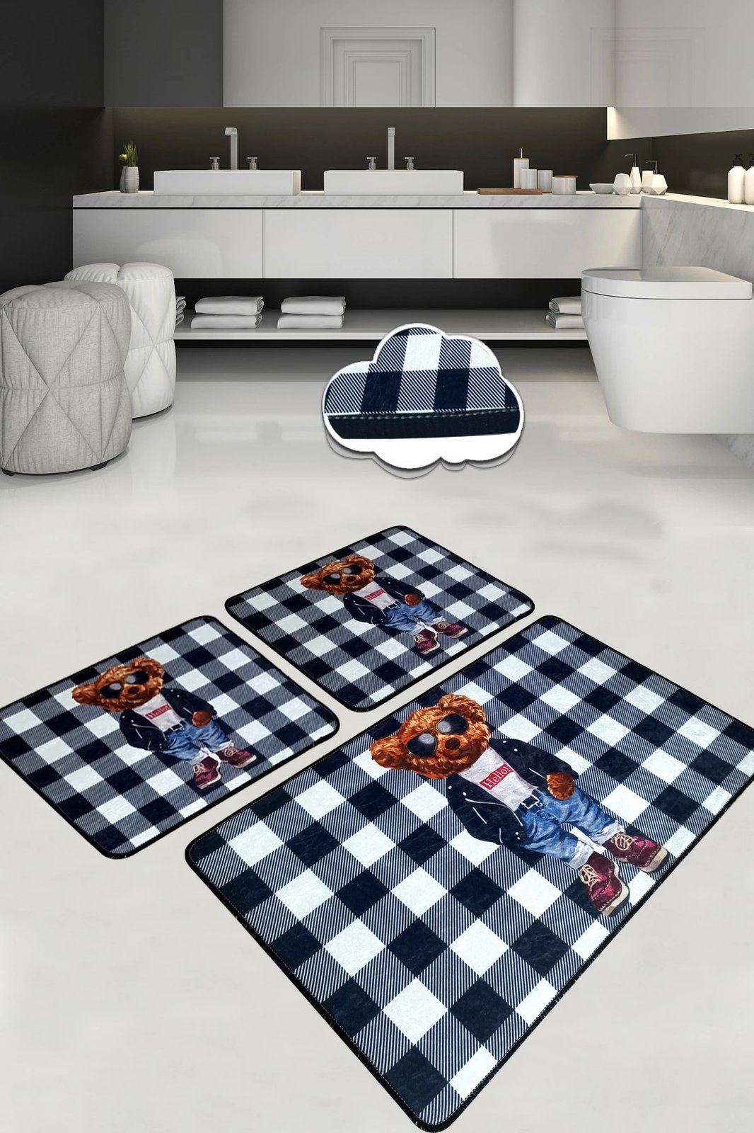 Set tapetash për banjo, 3 copë, Mijölnir, Heat, shumëngjyrëshe