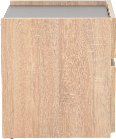 Komodinë anësore Comcie, ngjyrë natyrale me gri, 50x42x45.5cm
