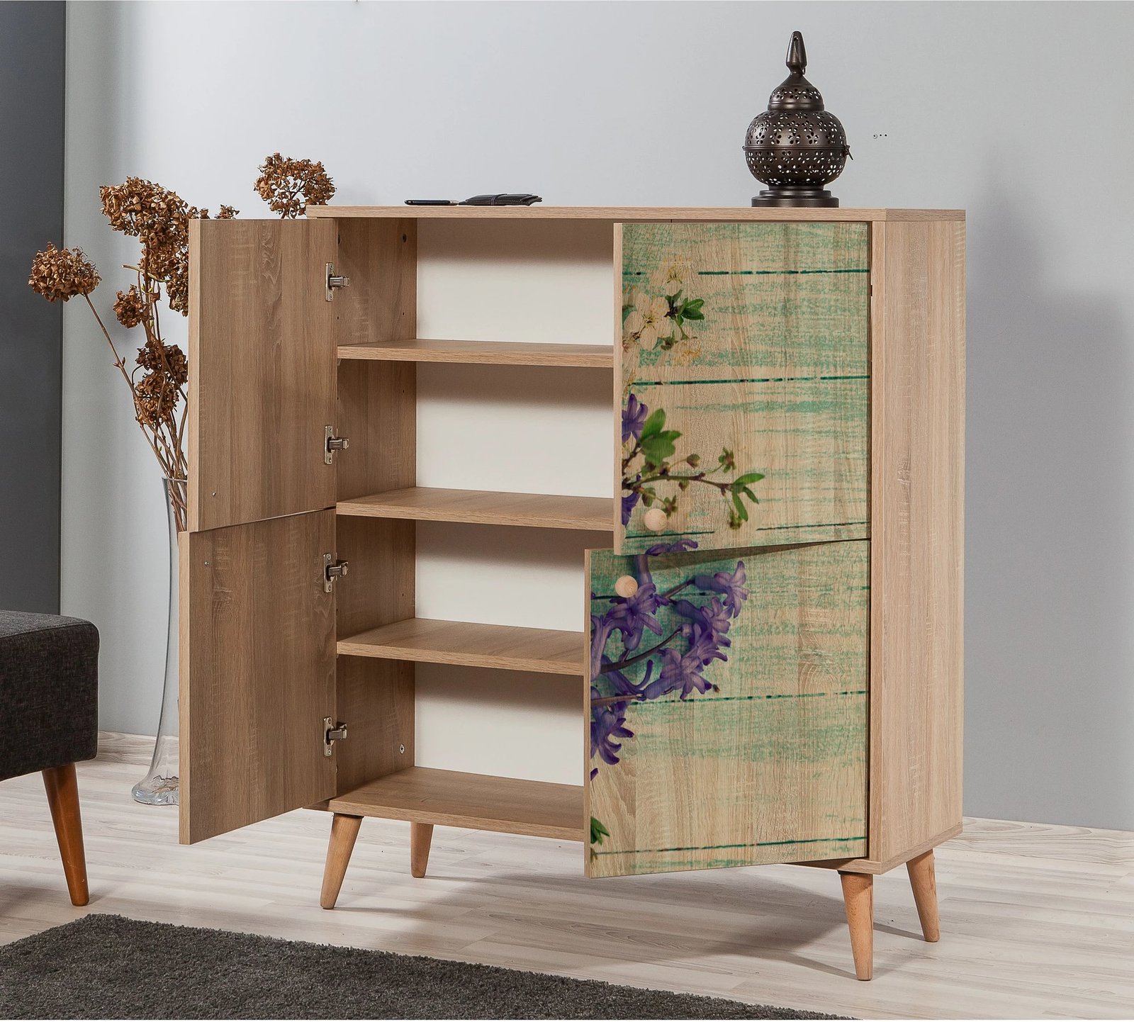 Dollap multifunksional Hanah Home, Multilux - 727, ngjyrë lisi Sonoma