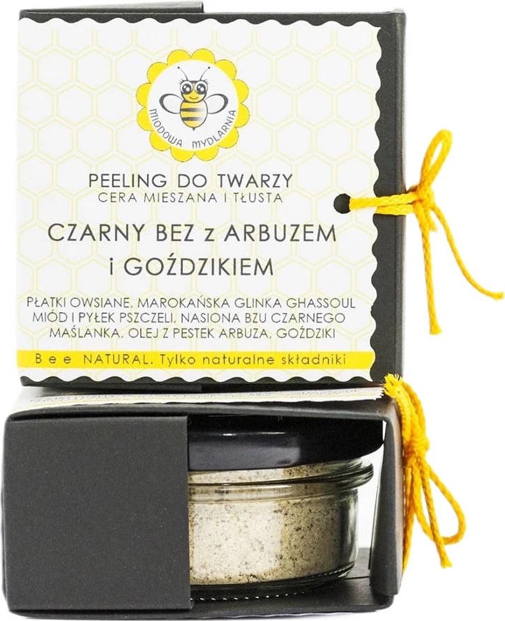 Peeling për fytyrë Miodowa Mydlarnia Black Face Peeling me shalqi dhe karafil 25g
