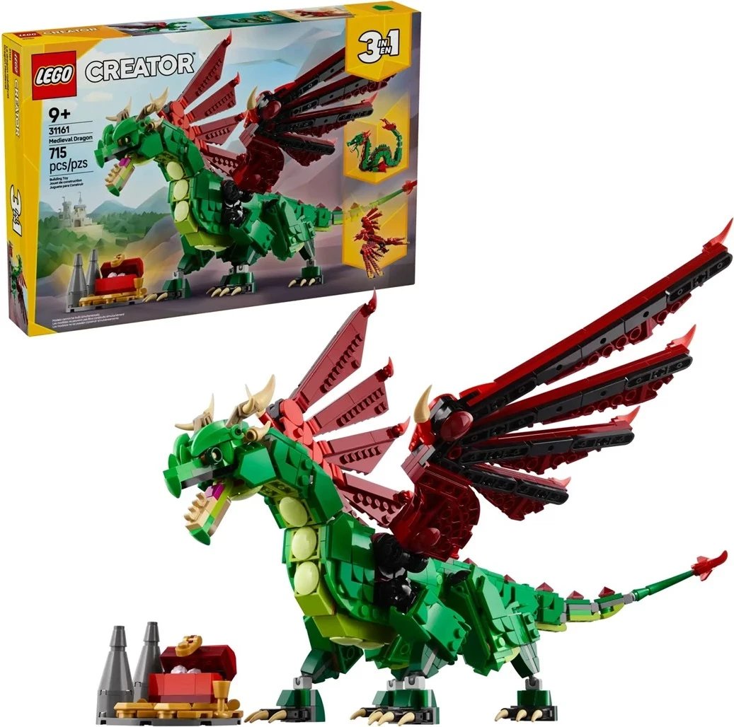 Lego Creator 3-in-1 31161 Medieval Dragon, 715 pjesë