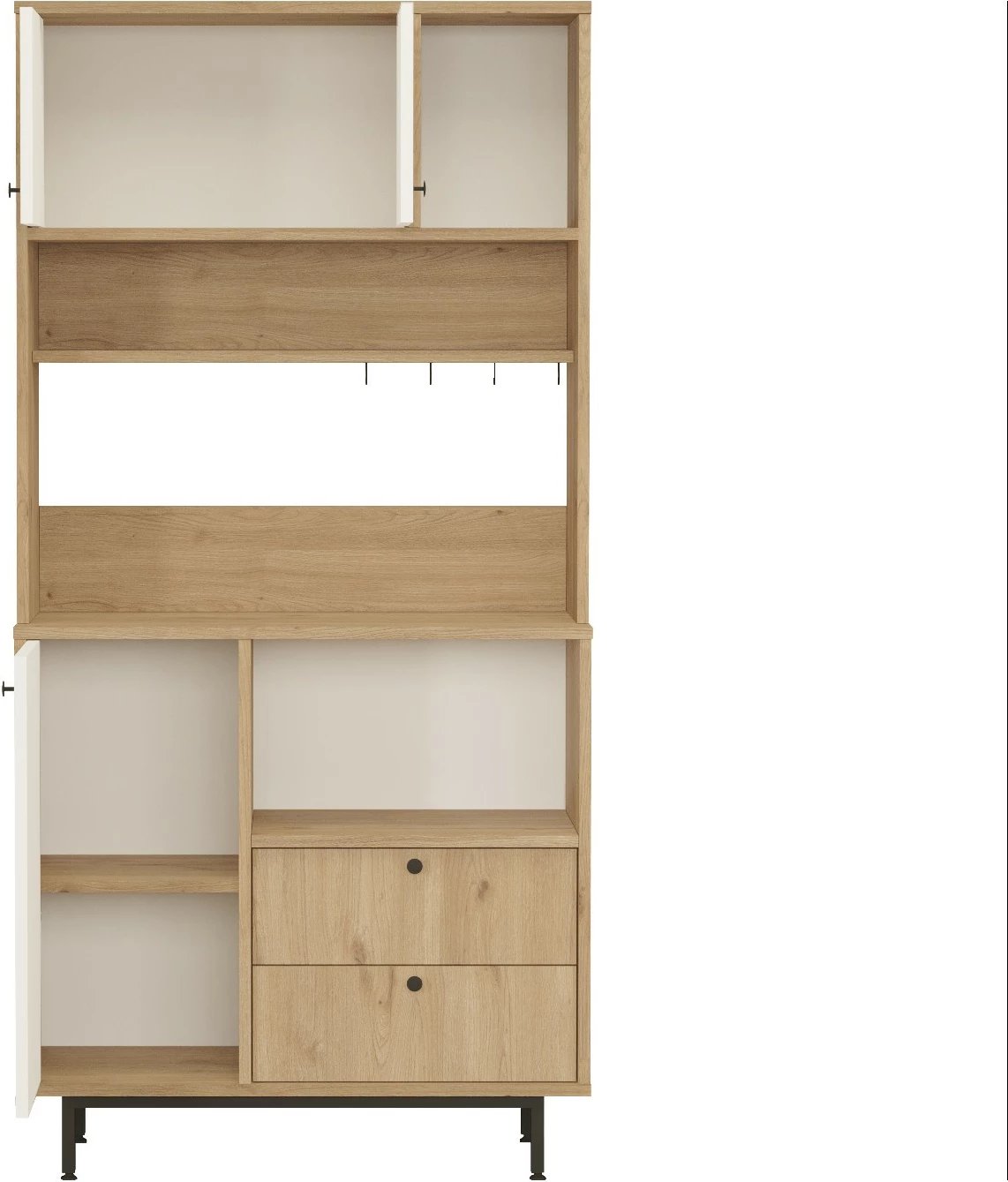 Dollap multifunksional, ngjyrë lis dhe e bardhë, Skye Decor, RE4-SW