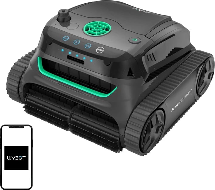 Robot pastrimi për pishinë Wybot S2 wireless, i zi
