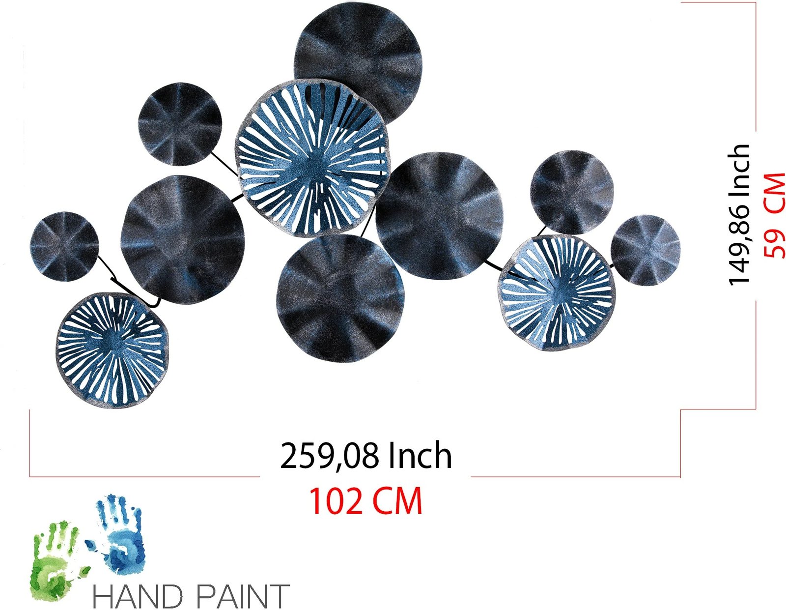 Aksesor dekorativ metalik për mur Wallity, lepur