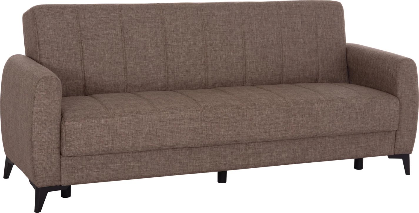 Krevat-divan treshe me hapësirë për depo, ngjyrë kafe, NIKKO FH3292.02, 209x76x83cm