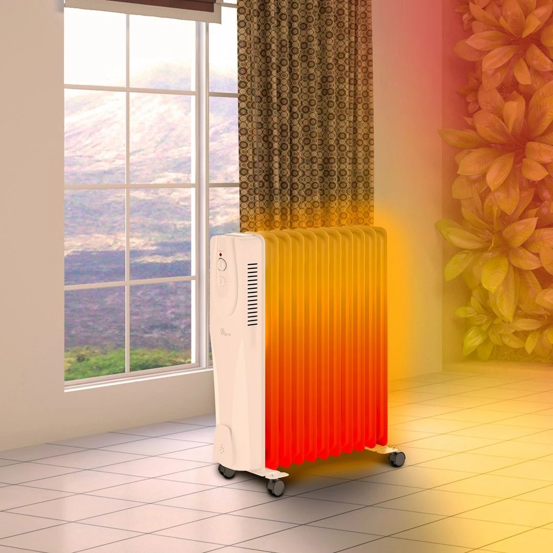 Radiator me vaj Extralink NY-25W1, 2500W, 11 elemente, Bardhë