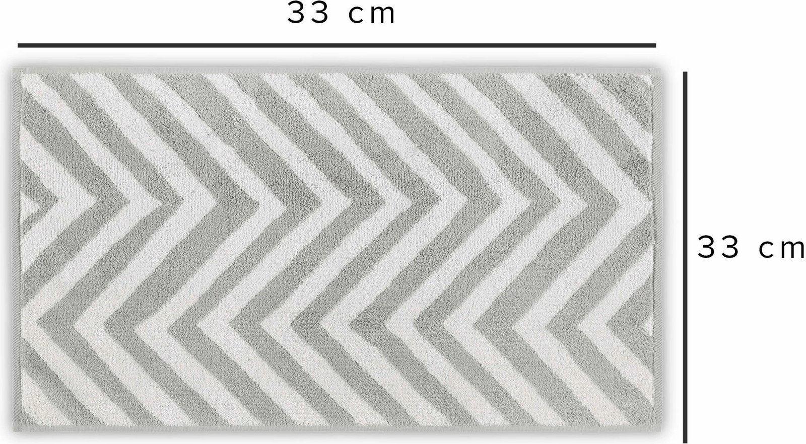 Peshqir larjeje Mijölnir, dizajn Chevron, i bardhë dhe gri e lehtë