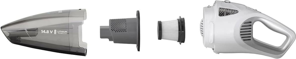 Fshesë dore, Concept, VP4370, 14.8 V Li-ion 2200 mAh, Wet & Dry, HEPA, deri 40 min, 450 ml, gri e bardhë