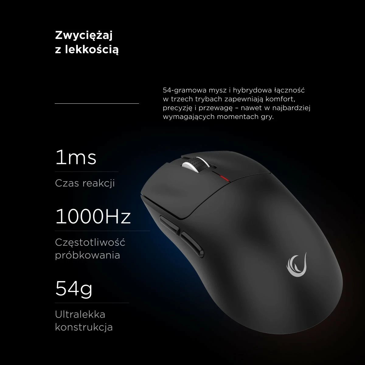 Maus Rampage Clax PAW3311, 24 000 DPI, wireless/wired, i zi