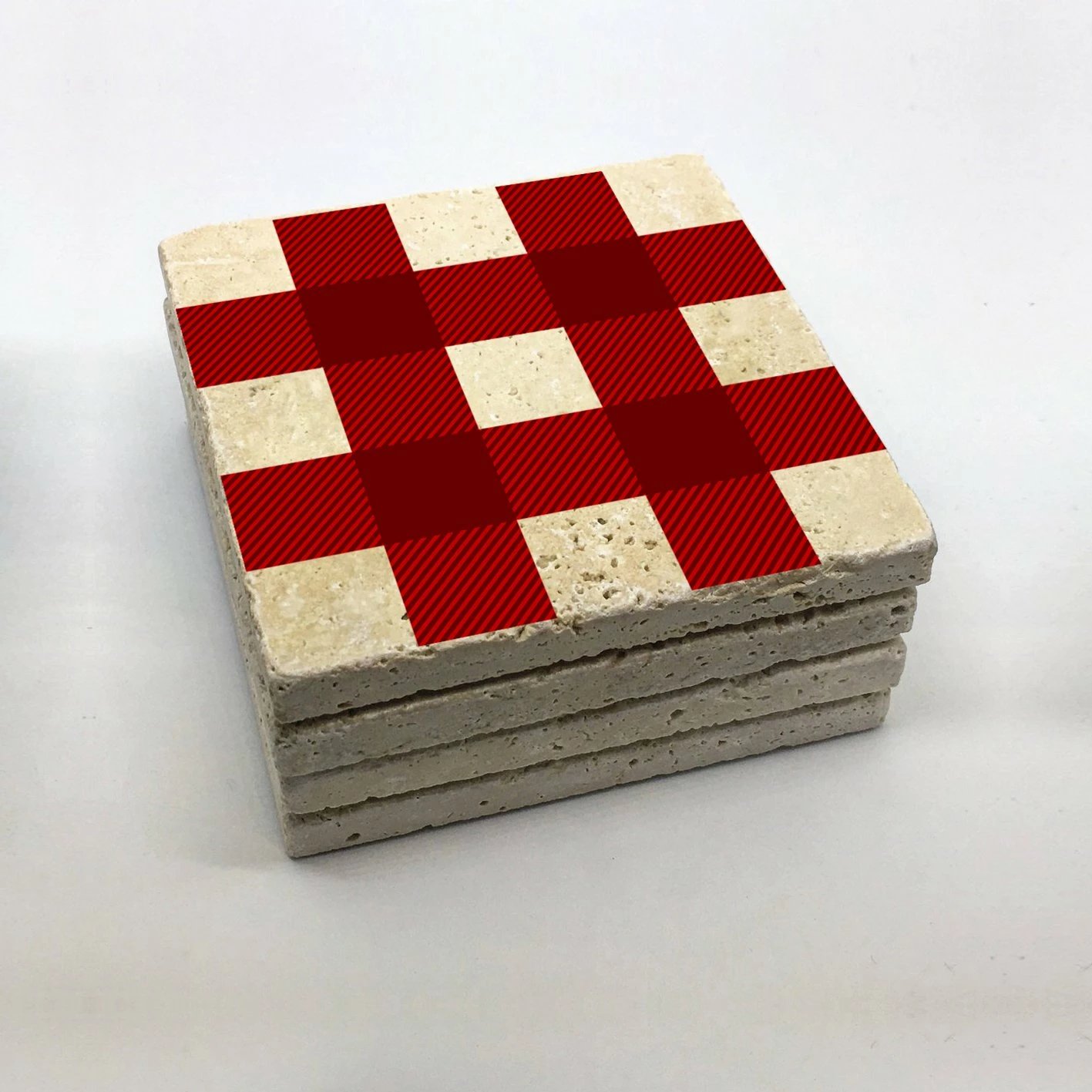 Set 4 copë nënfilxhana prej guri natyral, shumëngjyrësh, Hermia, TBA5022