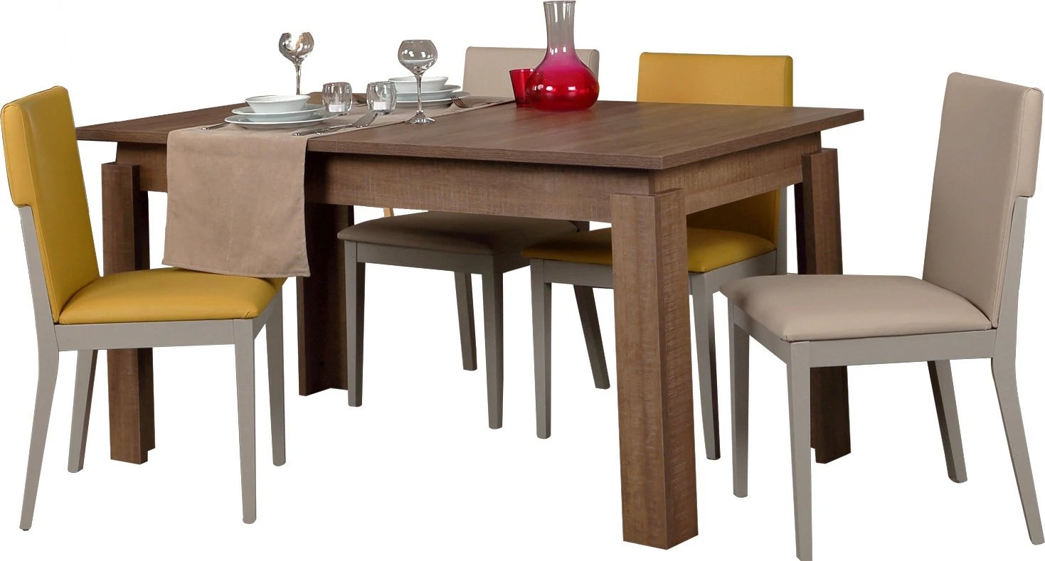 Tavolinë ngrënie me zgjerim Hanah Home, Huqqa, ngjyrë lis i errët