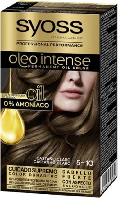 Ngjyrë për flokë Syoss Oleo Intense Permanent 5-10 Kafe e Çelët