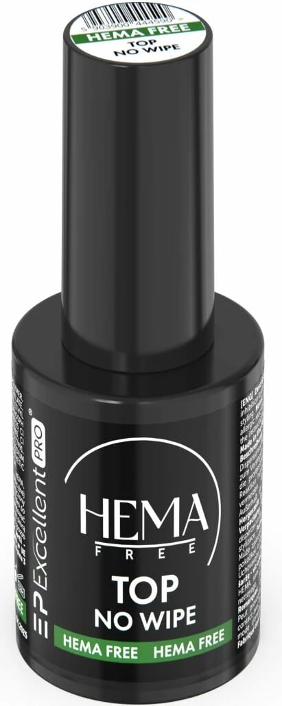 Top coat për thonj për femra Excellent PRO Hemafree Glossing Top No Wipe 11g