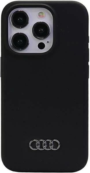Mbështjellës Audi për iPhone 15 Pro Max/Pro, silikon, i zi