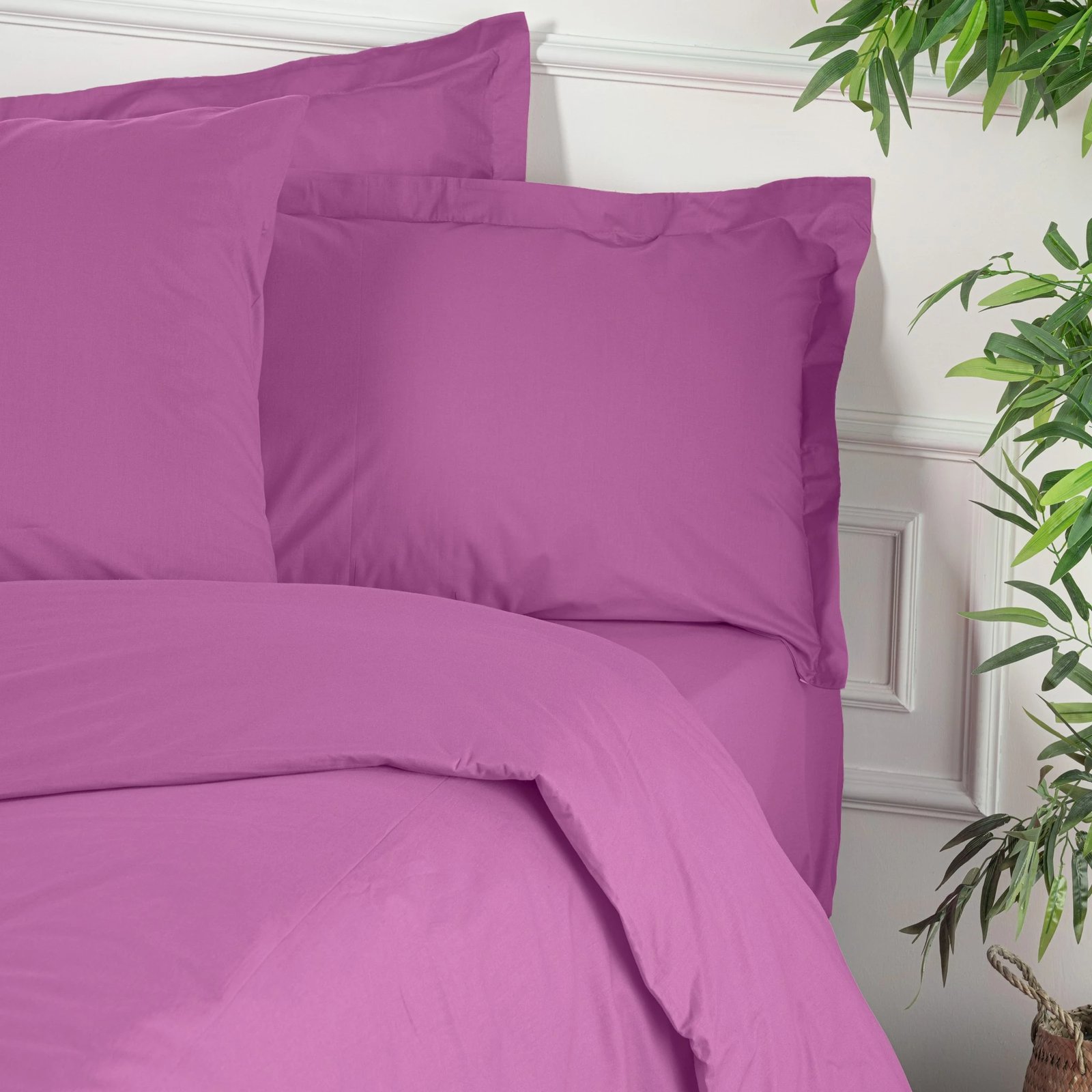 Jorganmbulesë super king, pambuk ranforce, ngjyrë vjollcë, L'essentiel, 260x220cm