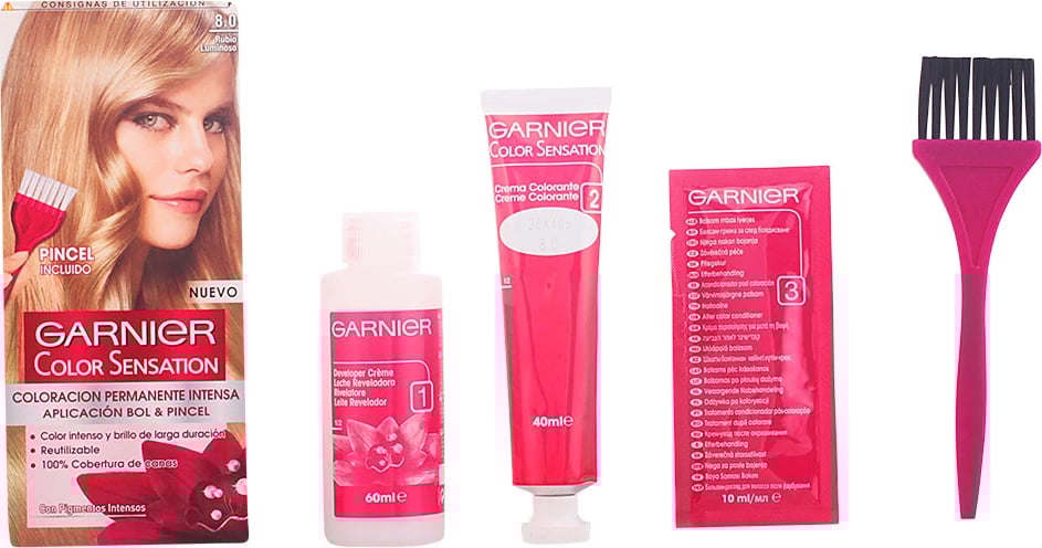 Ngjyrë flokësh Garnier Color Sensation 8 Blond Luminous unisex