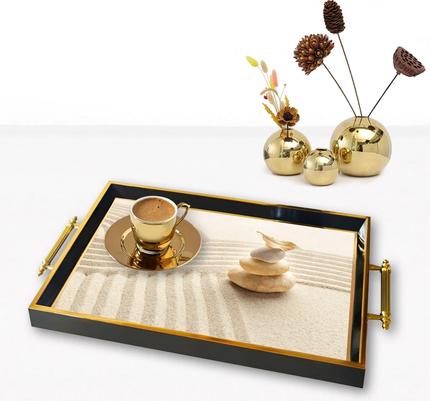 Tabaka xhami Aberto Design, shumëngjyrëshe, TPA9931, 50x29x3.5 cm