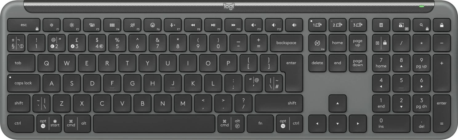 Tastierë me maus Logitech 920-012511, wireless, Bluetooth, QWERTY, graphite