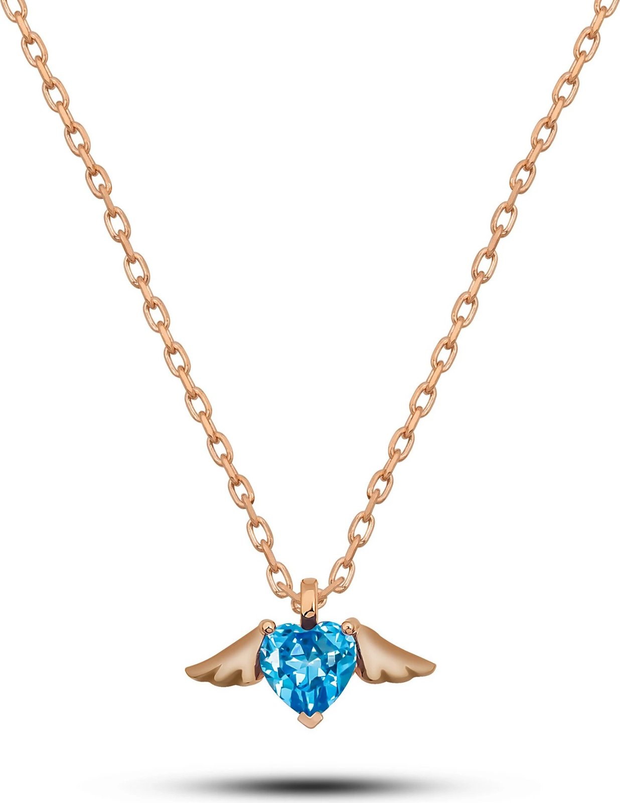 Qafore argjendi me gur akuamarin, ngjyrë rozë e kaltër, Jumeon, NRZ998281