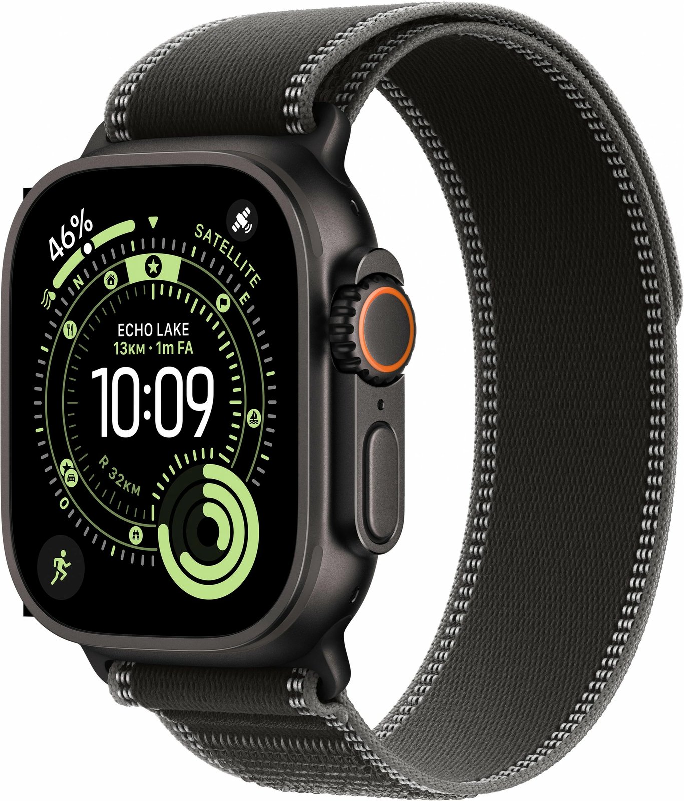 Smartwatch Apple Watch Ultra 3 Titanium Cellular 49mm, Trail Loop zi/kohlegri M/L